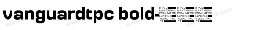 vanguardtpc bold字体转换